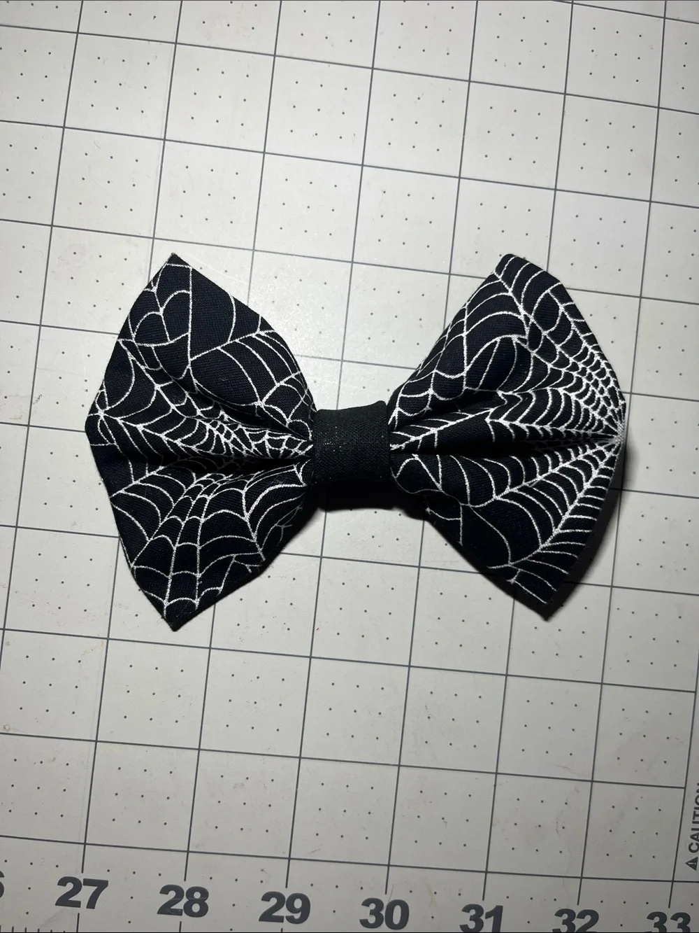 Black Spiderweb Bow Hair Clip for Kids